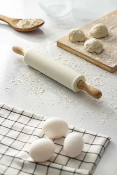 Bambu Saplı Silikon Gövdeli Siyah Merdane-Orta Boy(39 cm x 5 cm) ürün görseli 1