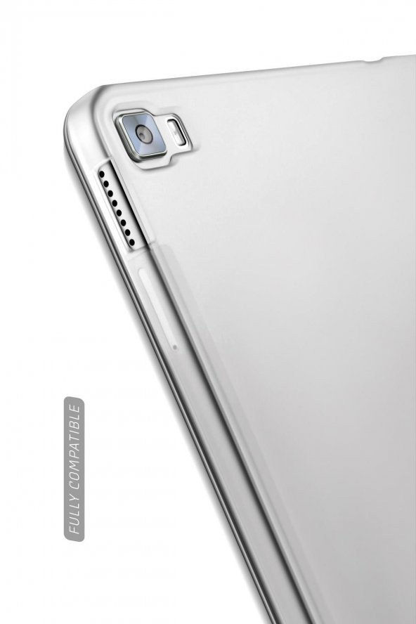 Vorcom UltraPad Gri Tablet Kılıfı Katlanabilir Standlı ve Kapaklı 360 Ön Arka Tam Koruma - 2