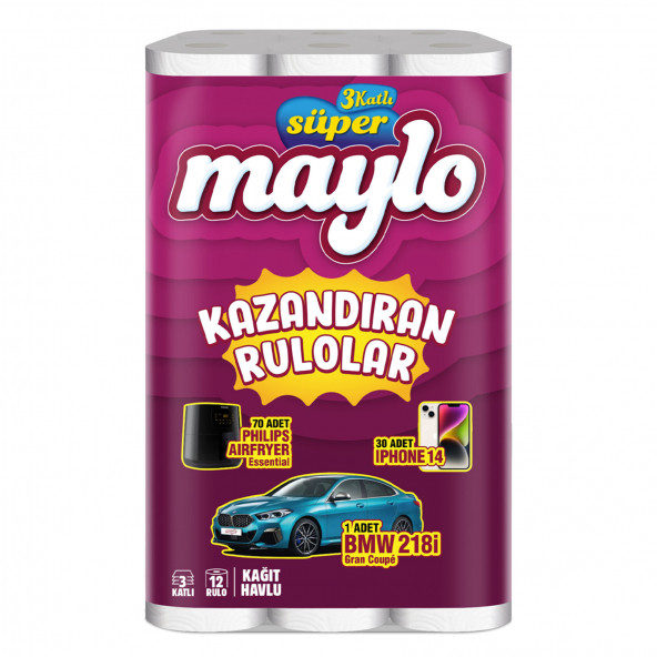 Maylo 3 Katlı 12'li Kağıt Havlu
