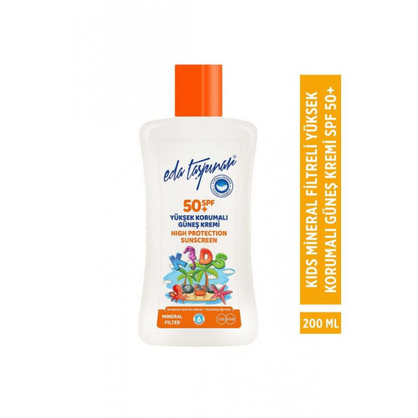 Eda Taşpınar Mineral Filteli Yüksek Korumalı Güneş Kremi SPF 50+ KIDS 200 ml - 1