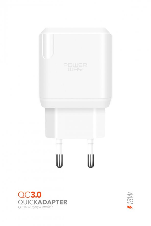 QC3 Tüm Telefonlara Uyumlu 3.0 Amper 18W Hızlı Şarj Başlığı (Orjinal 3.0 Amper Garantili) - 3