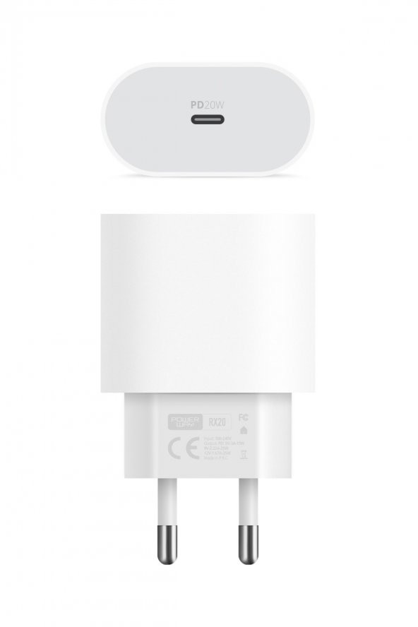 Powerway RX20 PD 20W Yeni Nesil Orjinal Iphone X-11-12-13 Pro Pro Max Uyumlu Hızlı Şarj Başlığı - 4