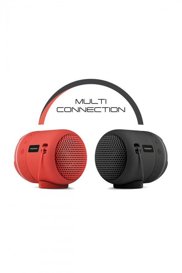 Powerway C4 Siyah Taşınabilir Bluetooth Hoparlör Ses Bombası Yüksek Ses Gücü Sese Duyarlı Led Işık - 2