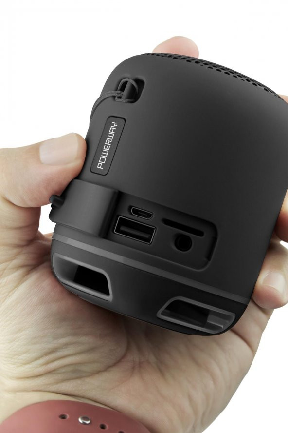 Powerway C4 Siyah Taşınabilir Bluetooth Hoparlör Ses Bombası Yüksek Ses Gücü Sese Duyarlı Led Işık - 4
