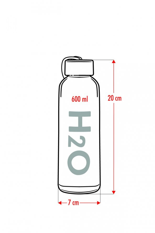 H2o Borosilikat Cam Matara Bambu Vakum Kapaklı Su Şişesi Suluk (Kumaş Kılıf Hediyeli) 600 ML - 8