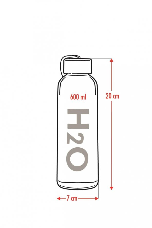 H2o Borosilikat Cam Matara Bambu Vakum Kapaklı Su Şişesi Suluk (Kumaş Kılıf Hediyeli) 600 ML - 10
