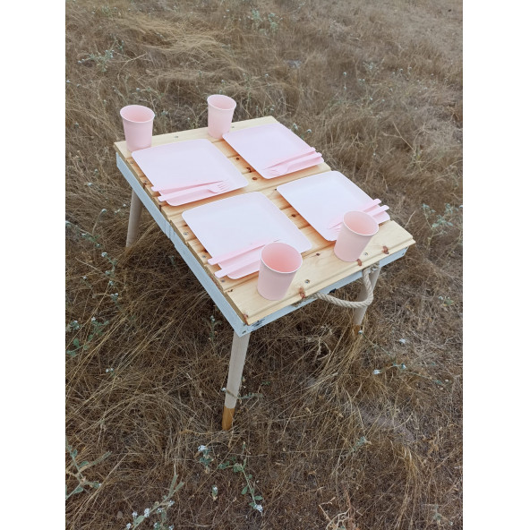 KATLANIR AHŞAP MASA, BAHÇE MASASI, PİKNİK MASASI, KAMP MASASI, BALIKÇI MASASI, PLAJ MASASI - Resim 6