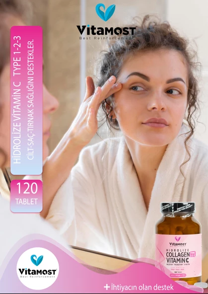 Vitamost Collagen Vitamin C Type 1-2-3 120 Tablet - 2
