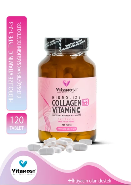 Vitamost Collagen Vitamin C Type 1-2-3 120 Tablet