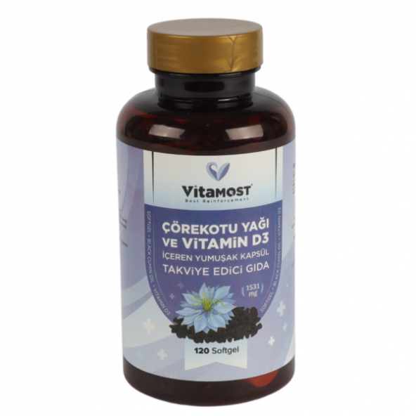 Vitamost Çörekotu Yağı Ve Vitamin D 120 Yumuşak Kapsül