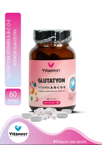 Glutatyon, Vitamin A.b.c.d.e. Calcium Magnesium (KALSİYUM MAGNEZYUM) 60 Softgel