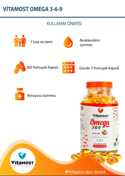 Omega 369 200 Kapsül 1330 Mg (omega3, Fish Oil, Balık Yağı ) - 4