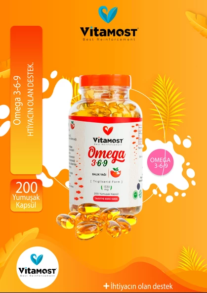 Omega 369 200 Kapsül 1330 Mg (omega3, Fish Oil, Balık Yağı ) - 2