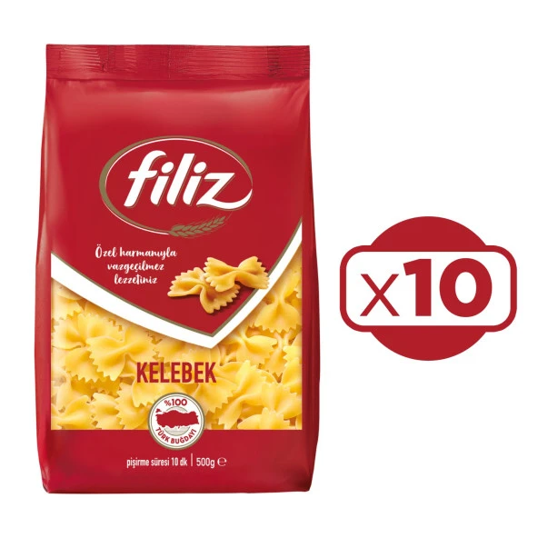 Filiz Makarna Kelebek 500gr X 10 Adet