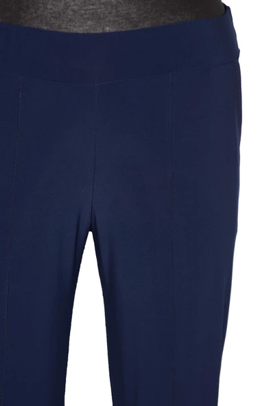 Eray Kadın Sandy Cepli Lastikli Astarsız Lacivert Pantolon - 2