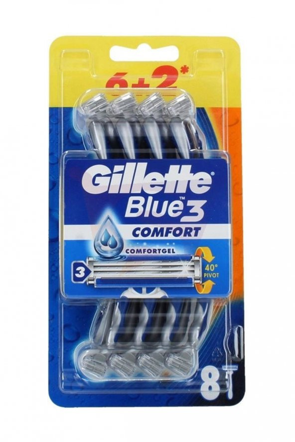 Gillette Blue3 Comfort Mavi 6+2