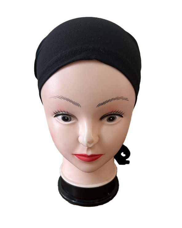 100 Pamuk XXL Eşarp Şal Bonesi, Penye Bone SİYAH - 2