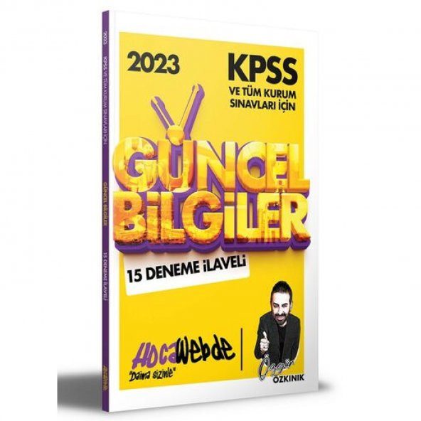 HocaWebde Yayınları 2023 KPSS ve Tüm Kurum Sınavları İçin Güncel Bilgiler 15 Deneme İlaveli