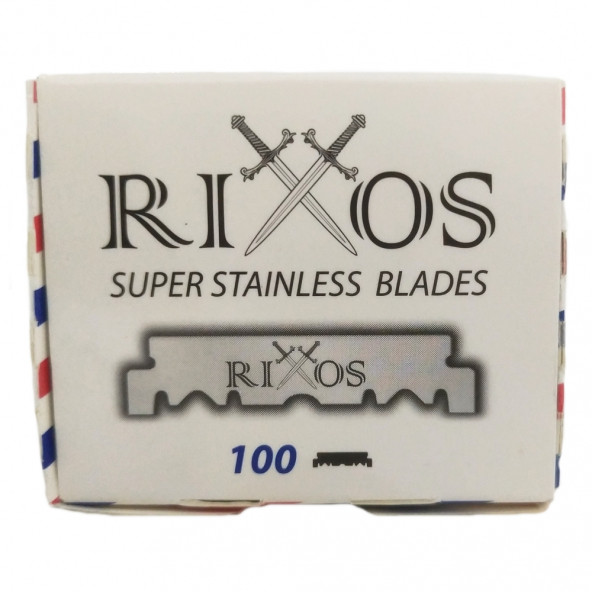 Rixos Super Stainless Berber Ustura Tıraş Bıçağı, 100 Adet Yarım Jilet