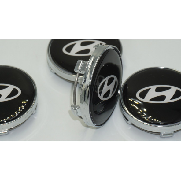 Hyundai Jant Göbeği Gümüş Kapak Seti 60mm - 4