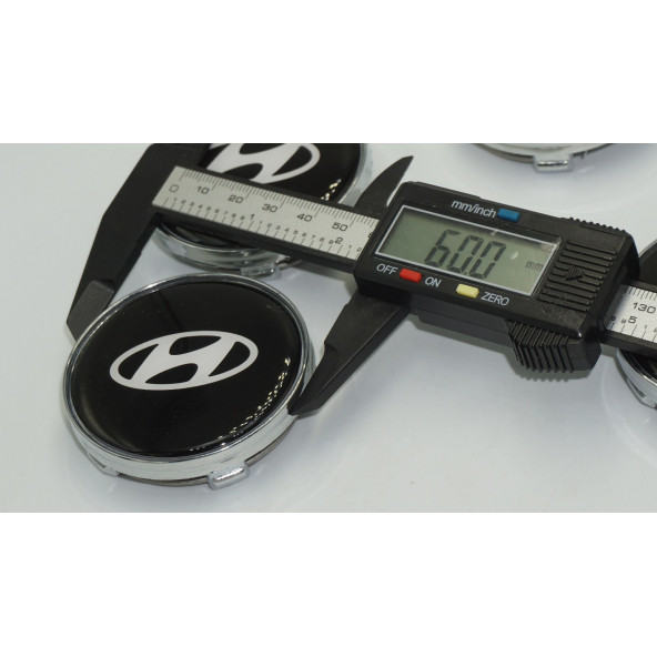 Hyundai Jant Göbeği Gümüş Kapak Seti 60mm - 5