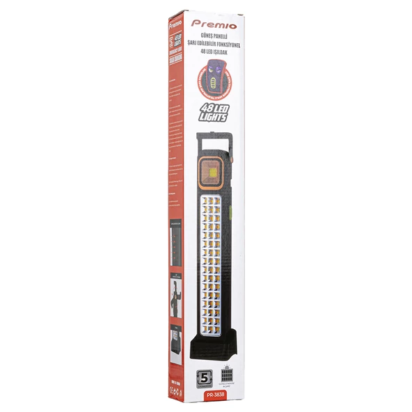POWERMASTER KS-848 2 WATT COB LED + 48 LEDLİ SOLAR ŞARJLI IŞILDAK - 4