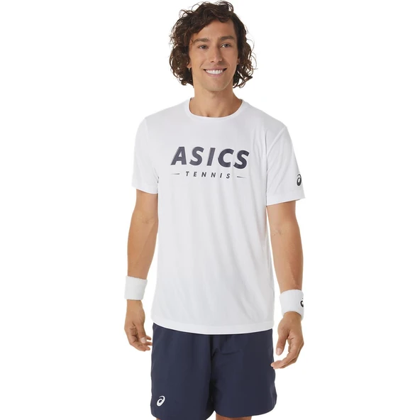 Asics 2041A259-100 Court Graphic Tee Erkek T-Shirt