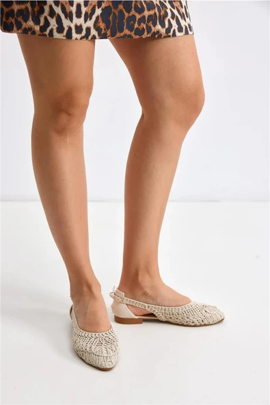 Papuç Sepeti Spr 710 Kadın Hasır Örme  Günlük Babet Ayakkabı - Resim 11