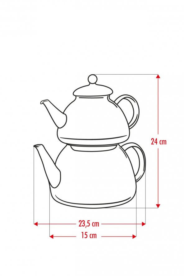 Dore Isaya Dayanıklı Borosilikat Cam Çaydanlık 750 / 1300 ML - 6
