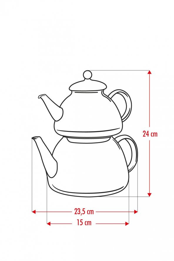 Dore Isaya Dayanıklı Borosilikat Cam Çaydanlık 750 / 1300 ML - 8