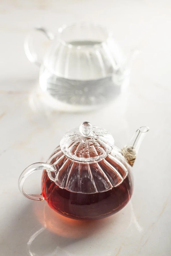 Ginata Isaya Dayanıklı Borosilikat Cam Çaydanlık 750 / 1300 ML - Resim 3