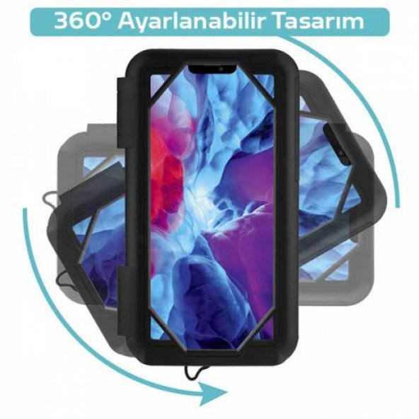 Polham Su Geçirmez Sarsılmaz Bisiklet Motosiklet Telefon Tutucu Vidalı Gidon Motosiklet Tutucu - 5
