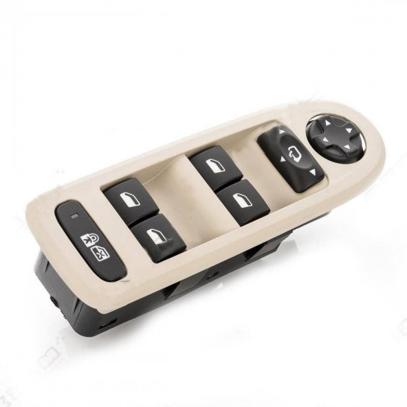 Enva PEUGEOT 308 SOL ÖN DÖRTLÜ CAM AÇMA DÜĞMESİ ANAHTARI 2007-2013KREM - Resim 2