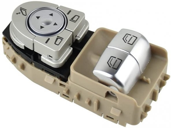 Enva Mercedes C205 Kasa Sol Çiftli Cam Düğmesi Bej Kasa Katlanır Ayna - Resim 2