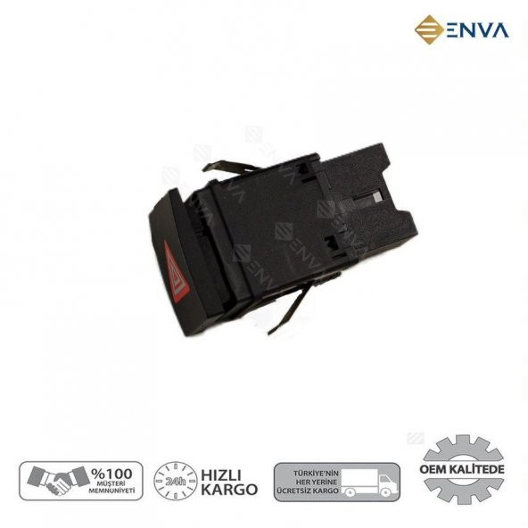 Enva VOLKSWAGEN POLO DÖRTLÜ SİNYAL FLAŞÖR DÜĞMESİ ANAHTARI 2001-2008 - Resim 2