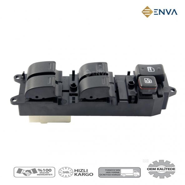 Enva TOYOTA CARİNA SOL ÖN DÖRTLÜ CAM AÇMA DÜĞMESİ ANAHTARI 1997-1999 ürün görseli