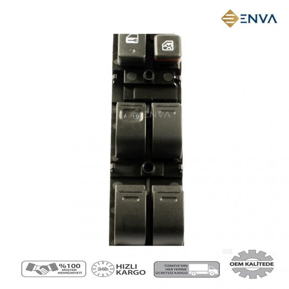 Enva TOYOTA CARİNA SOL ÖN DÖRTLÜ CAM AÇMA DÜĞMESİ ANAHTARI 1997-1999 - Resim 2