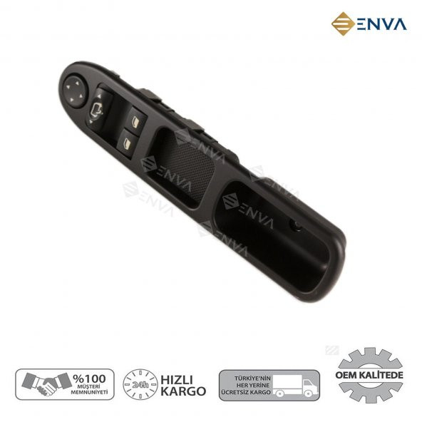 Enva PEUGEOT 307 SOL ÖN İKİLİ CAM AÇMA DÜĞMESİ ANAHTARI 2001-2008 - Resim 2