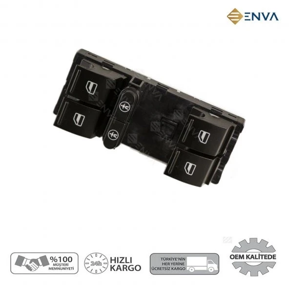 Enva SEAT ALHAMBRA SOL ÖN DÖRTLÜ CAM AÇMA DÜĞMESİ ANAHTARI 2012-2016 ürün görseli 1