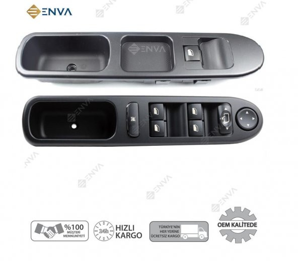 Enva PEUGEOT 307 SAĞ + SOL CAM AÇMA DÜĞMESİ ANAHTARI TAKIMI 2001-2008 - 1