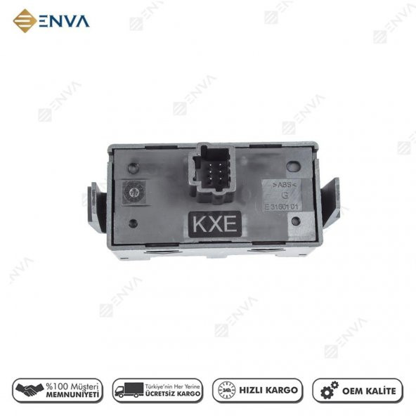 Enva DACİA DOKKER DÖRTLÜ SİNYAL MERKEZİ KİLİT DÜĞMESİ ANAHTARI 2012-20 - Resim 2