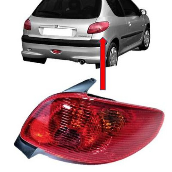 Enva Otomotiv PEUGEOT 206 (HB) SAĞ ARKA FAR STOP LAMBASI 2003-2011 (DUYSUZ) - Resim 2