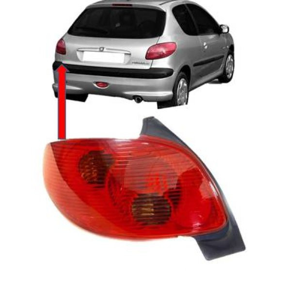 Enva Otomotiv PEUGEOT 206 (HB) SOL ARKA FAR STOP LAMBASI 2003-2011 (DUYSUZ) - Resim 2