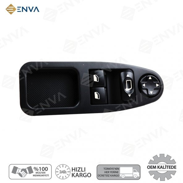 Enva PEUGEOT EXPERT 3 SOL İKİLİ CAM AÇMA DÜĞMESİ 2008-2011 (KATLANMAZ) - Resim 2
