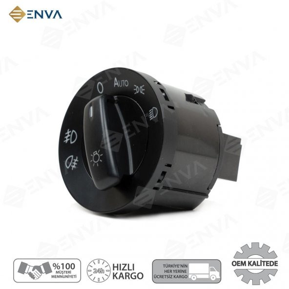 Enva VOLKSWAGEN PASSAT FAR AÇMA ANAHTARI DÜĞMESİ 2006-2014 (AUTOLU) - 2