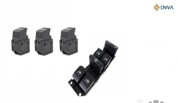 Enva Otomotiv SEAT TOLEDO DÖRTLÜ - TEKLİ CAM AÇMA DÜĞMESİ TAKIMI 1998-2005 ürün görseli