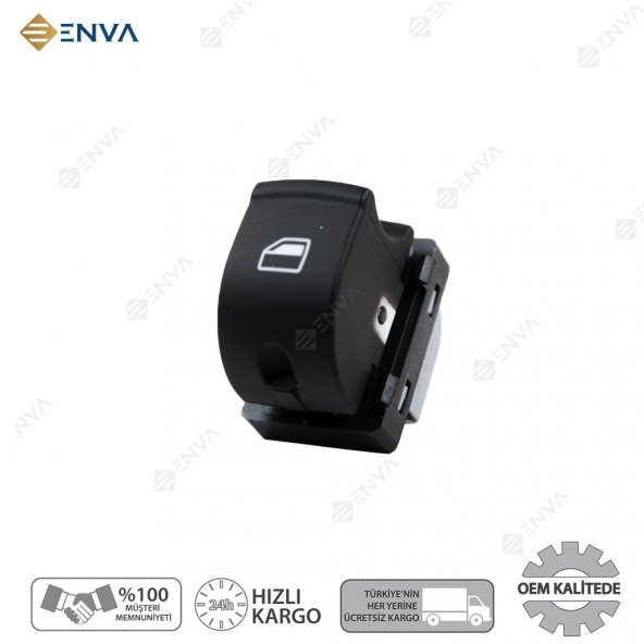 Enva AUDİ A6 TEKLİ CAM AÇMA KAPATMA ANAHTARI DÜĞMESİ 2005-2011 - 2