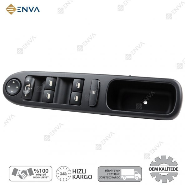 Enva PEUGEOT 307 SOL ÖN DÖRTLÜ CAM AÇMA KAPATMA DÜĞMESİ ANAHTARI 2001-2008 - 3