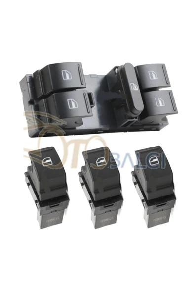 Enva Otomotiv VOLKSWAGEN JETTA CAM AÇMA DÜĞMESİ ANAHTARI TAKIM 2006-2017 ürün görseli 1