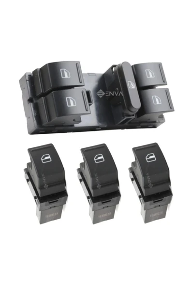 Enva Otomotiv SEAT LEON CAM AÇMA DÜĞMESİ ANAHTARI TAKIM 20062012 ürün görseli